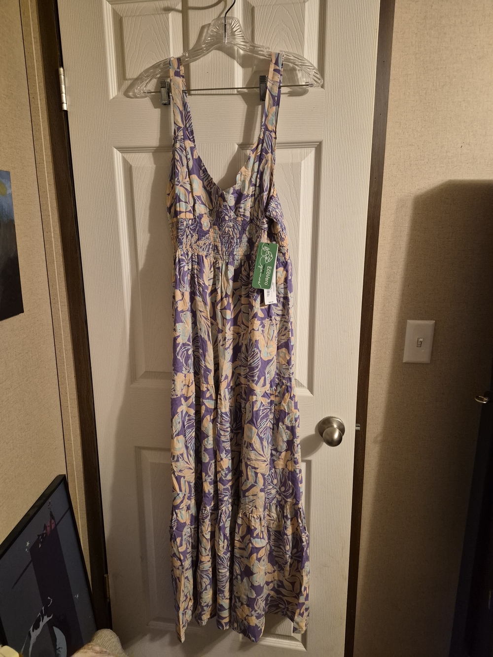 Rip Curl Lavender and Cream Floral Midi Dress